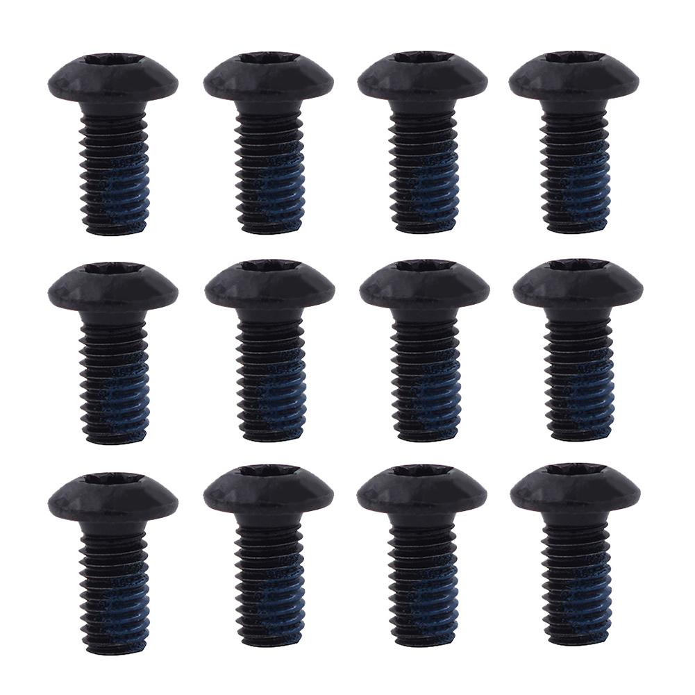 12pcs Bicycle Disk Brake Rotor Bolts Lightweight Steel Repair Accessories Mountain Bike Color Non-slip Disc Screw