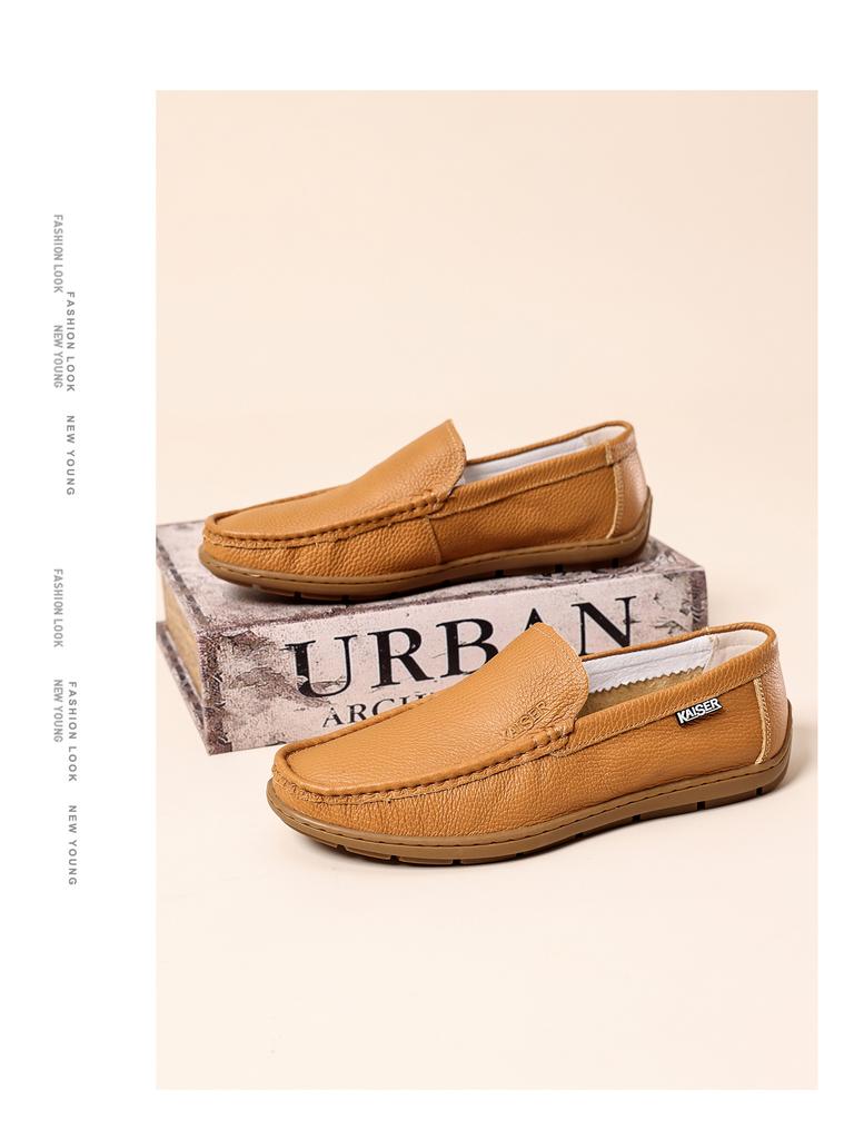 Caesar Summer Genuine Leather Bean Shoes for Men