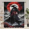 2pcs- Double-blade Samurai Polyester Curtains, Pole Bag Curtains 42*84, Bedroom, Living Room, Home Room Decoration