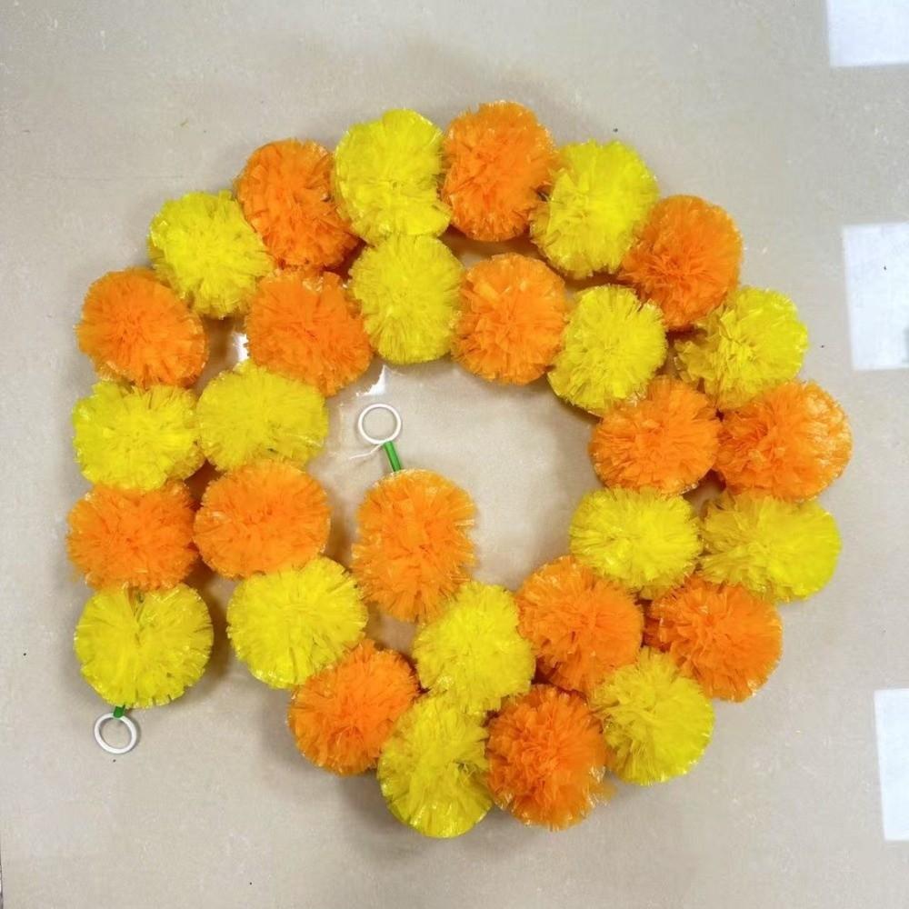 1.5m Halloween Marigold Garland Wedding Decor Artificial Flower Decoration Decoration Supplies
