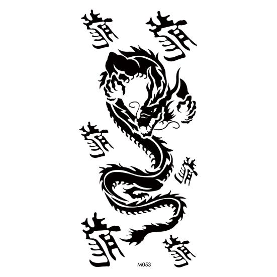 Waterproof Black Letters Body Art Tattoos English Word Decorative Sticker for Body