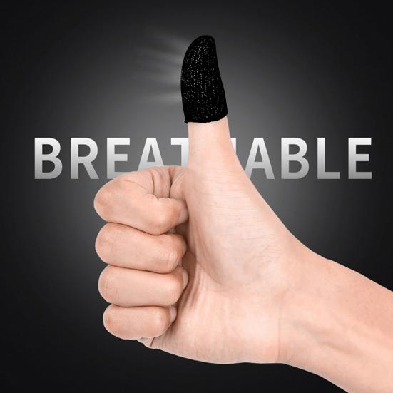 Thumb Protector Solid Fiber Touchscreen Finger Color Anti-sweat Sleeve for Game