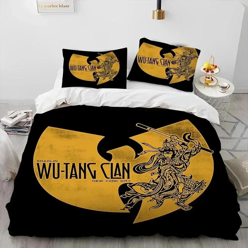 Хип-хоп музыкальная группа Wu T-TANG Clans Комплект постельного белья с одеялом, Пододеяльник Комплект для кровати Покрывало Наволочка, Комплект постельного белья размера кинг/квин
