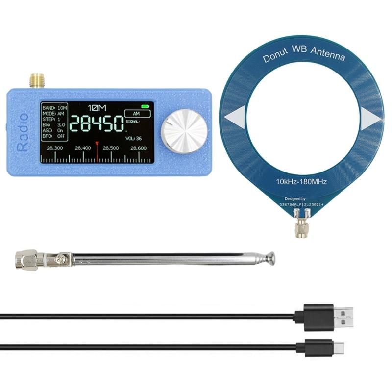SI4732 0,5-108 МГц LSB USB Радио Мини Карманное Радио 1,9-дюймовый Дисплей Вседиапазонный Радиоприемник с Петлевой Антенной