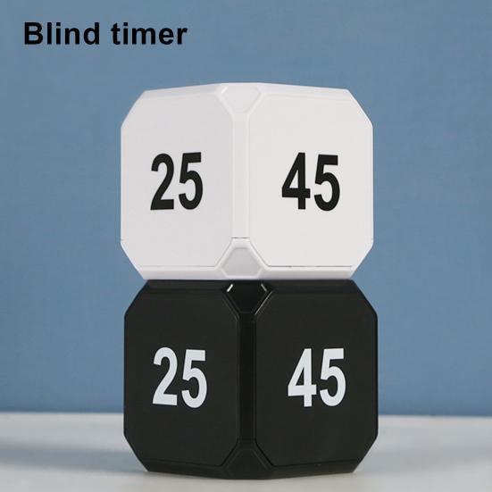 Вращающийся кубический таймер 5-15-25-45 минут со светодиодным дисплеем, ползунковый переключатель, Pomodoro, портативный кубический таймер с вибрацией и беззвучным сигналом для работы, учебы, кухни