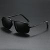 New Fashion TAC Polarized Sunglasses Retro Thick Edge Box Double Beam Punk Men's Metal Anti UV Glasses UV400 Shades Eyewear