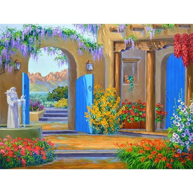 DIY 5D алмазная живопись, вышивка крестиком, морской пейзаж, дом, полная круглая дрель, пейзаж, алмазная вышивка, мозаика, искусство, домашний декор, подарок