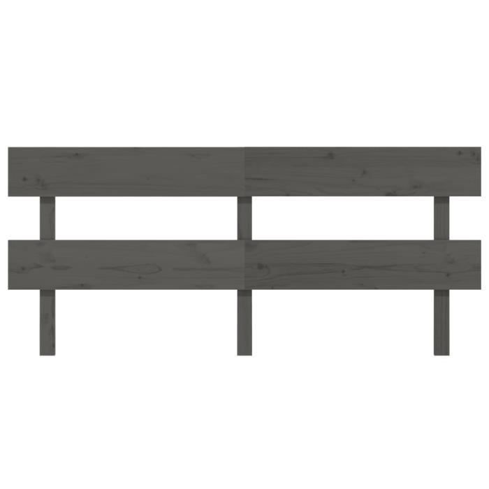 VidaXL Headboard Grey 204x3x81 Cm Solid Pine Wood 819092