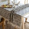 Table Cloth Tablecloth For Table Retro Rectangular Elegant Tablecloths White Porcelain Tassel Table Clothes For Dining Table