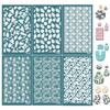 Silk Screen Stencils for Polymer Clay Silkscreen Print Kit Mesh Stencil Decoration Clay Stamps Printing Jewelry Earrings Making
