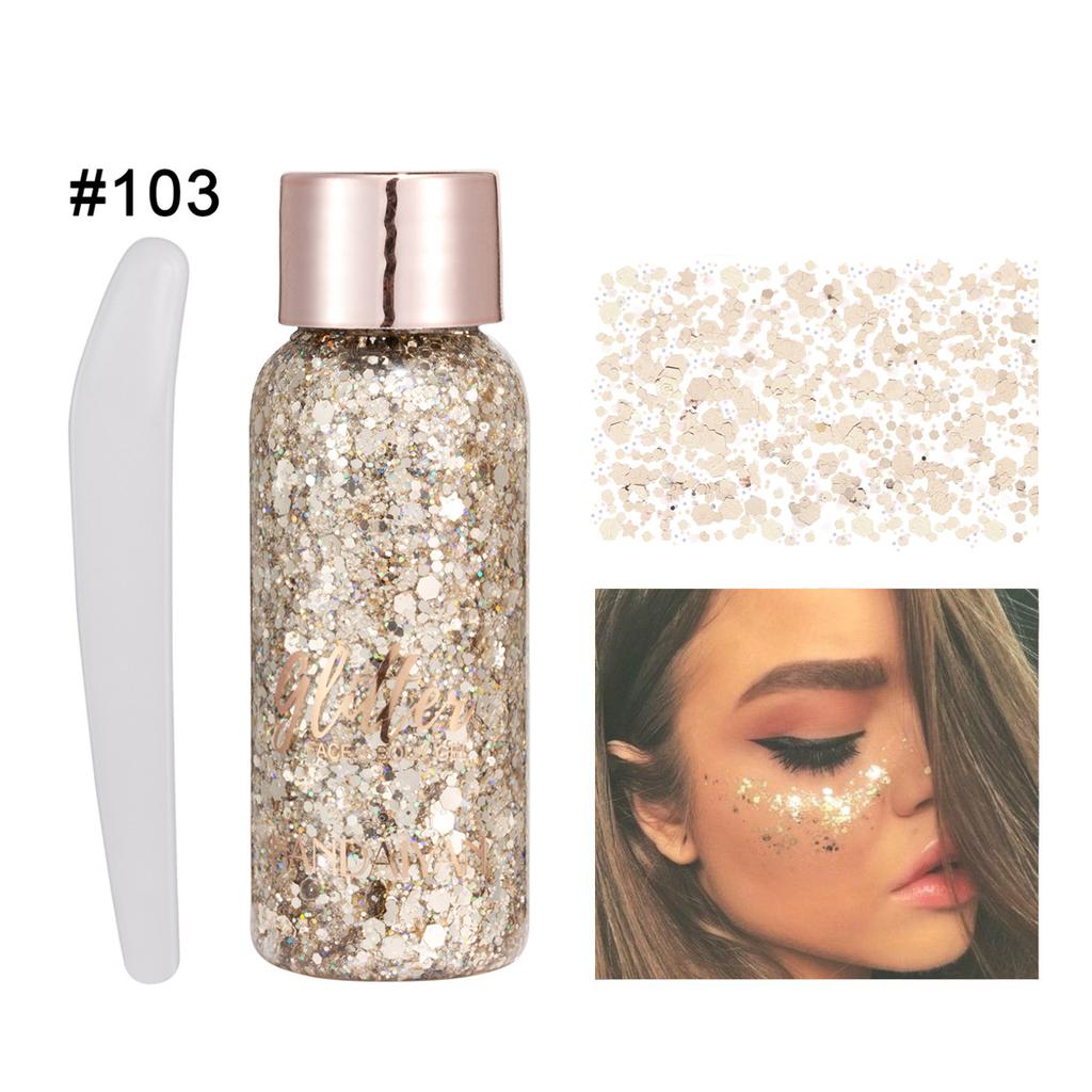 HANDAIYAN Nine -color Big Sequins Gel Eyes Shadow Mermaid Face Sequins Body Milk Performance Stage Nightclub Makeup