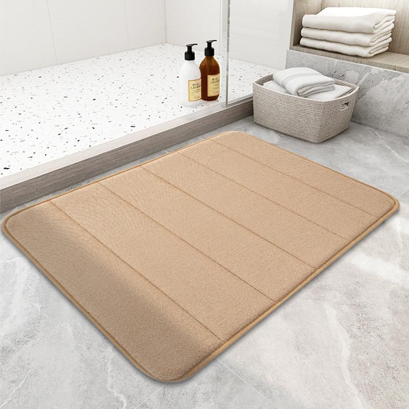 Home Bathroom Memory Foam Floor Mat Bathroom Anti-slip Absorbent Mat Toilet Door Entrance Bathroom Foot Mat