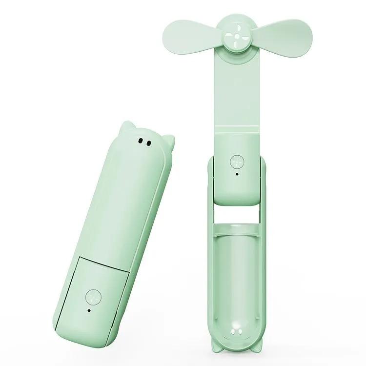 Portable Fan 2000mAh USB Rechargeable 3 Speed Mini Handheld Foldable Fan Hand Held Small Pocket Travel Fan with Handy Power Bank