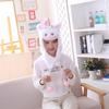 White All-inclusive Unicorn Hood Hat, Photo Props Photo Props Cartoon Hood Plush Hat