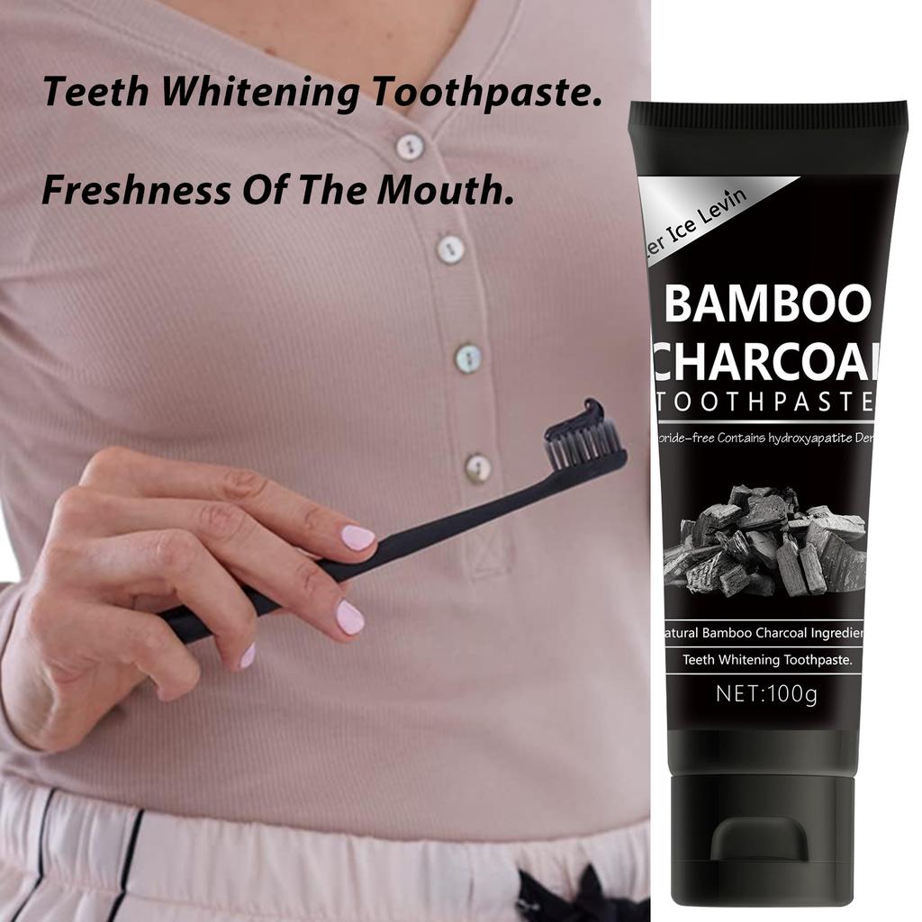 100g Bamboo Charcoal Toothpaste Deep Clean Dispel Smoke Stains Whitening The Black Toothpaste Oral Health Care