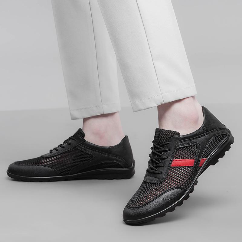 Классическая дышащая повседневная обувь для мужчин, туфли на плоской подошве, мокасины, мужские деловые лоферы, обувь