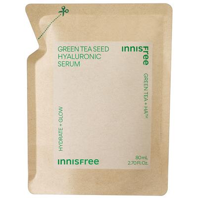 Innisfree Сыворотка с гиалуроновой кислотой и семенами зеленого чая, сменный блок, 80 мл