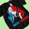Shoto Todoroki T-Shirt My Hero Academia Bakugo Katsuki Tee Anime Dabi Deku Shirt