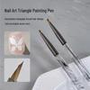 Универсальная треугольная кисть для нейл-арта для градиентных цветов и дизайнов с листьями