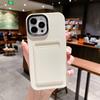 Чехол-держатель для карт 3-в-1 Матовый силиконовый чехол Совместим с iPhone 17 Pro Max Apple 16 Чехол для телефона 13/14 Простой