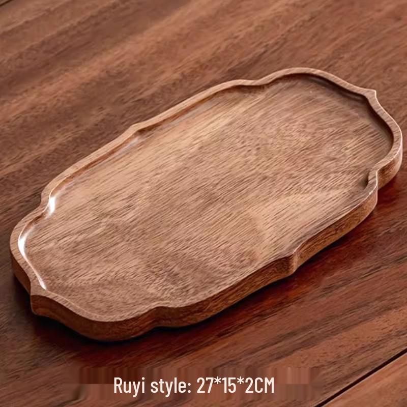 Универсальный поднос из японского ореха – Идеально подходит для подачи чая, фруктов или пиццы в отелях