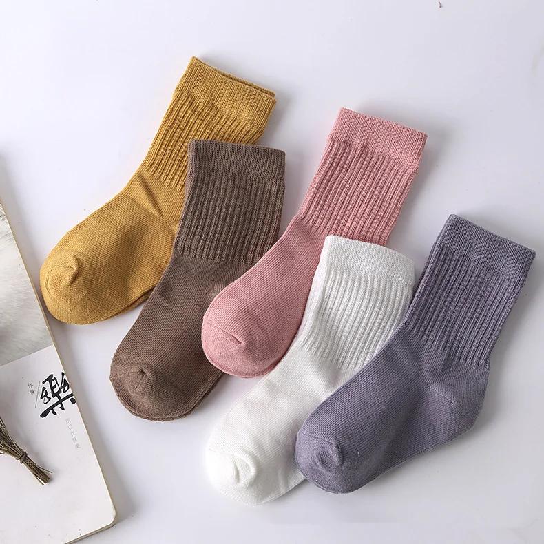 5 пар детских неувядаемых мягких детских носков из чистого хлопка с животным дизайном для девочек от 0 до 12 лет