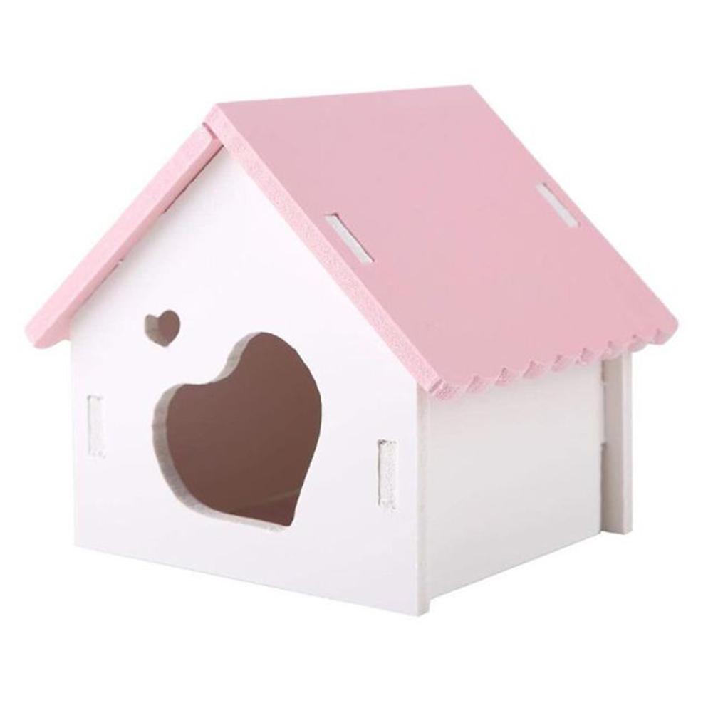 Trendy Hamster Wooden Nest Sleeping House Home Luxury Cage Pet Diy Hideout Hut Toy Sports Climbing Frame Small Animal Supplies