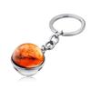 Elegant Zinc Alloy Universe Galaxy Planet Double-sided Glass Ball Keychain