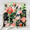 2025 Luxury Silk Head Scarf For Women Fashion Kerchief Print Hair Scarfs 55cm Square Headband Neck Scarves For Ladies Hijabs