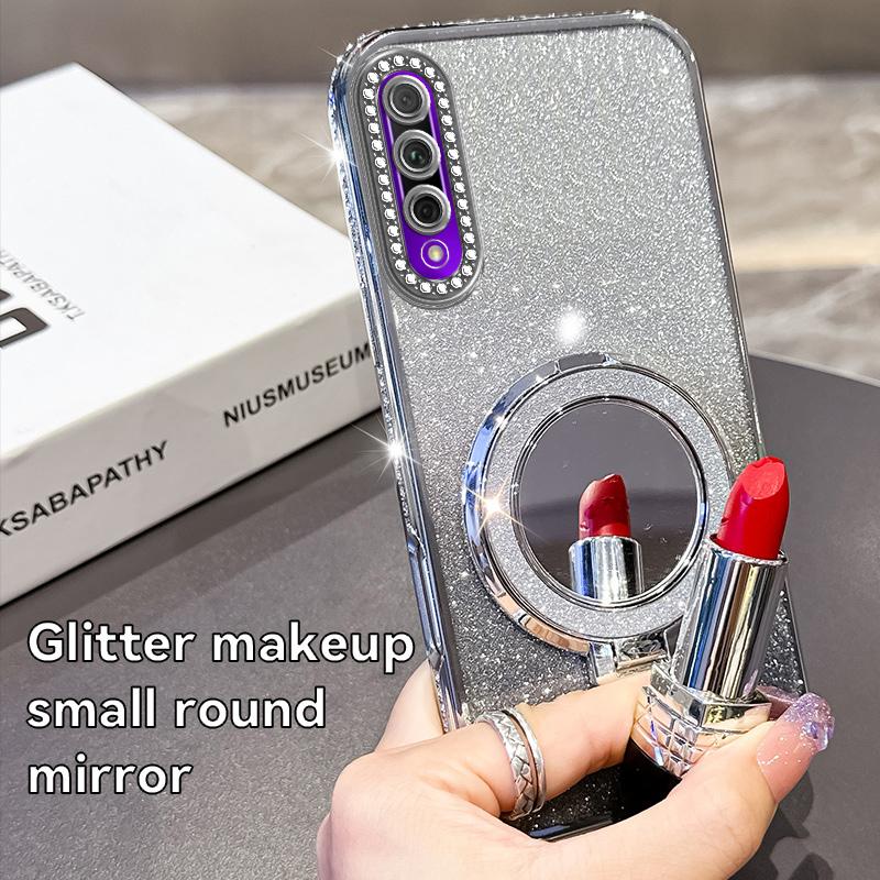 Plating Diamond Glitter Bling Case For Honor 90 Lite X6 X8 9X Pro X50I X60 Pro Lens Protection Shockproof Bracket Cover Capa