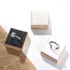 Solid Color Wooden Jewelry Show Props Ring Holder Case Wedding Ring Box Earrings Rings Organizer