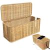 Rattan Cord Hider Box Hand-woven Rattan Cable Organizer Box Under Desk Cord Organizer Breathable Durable Cable Box Organizer