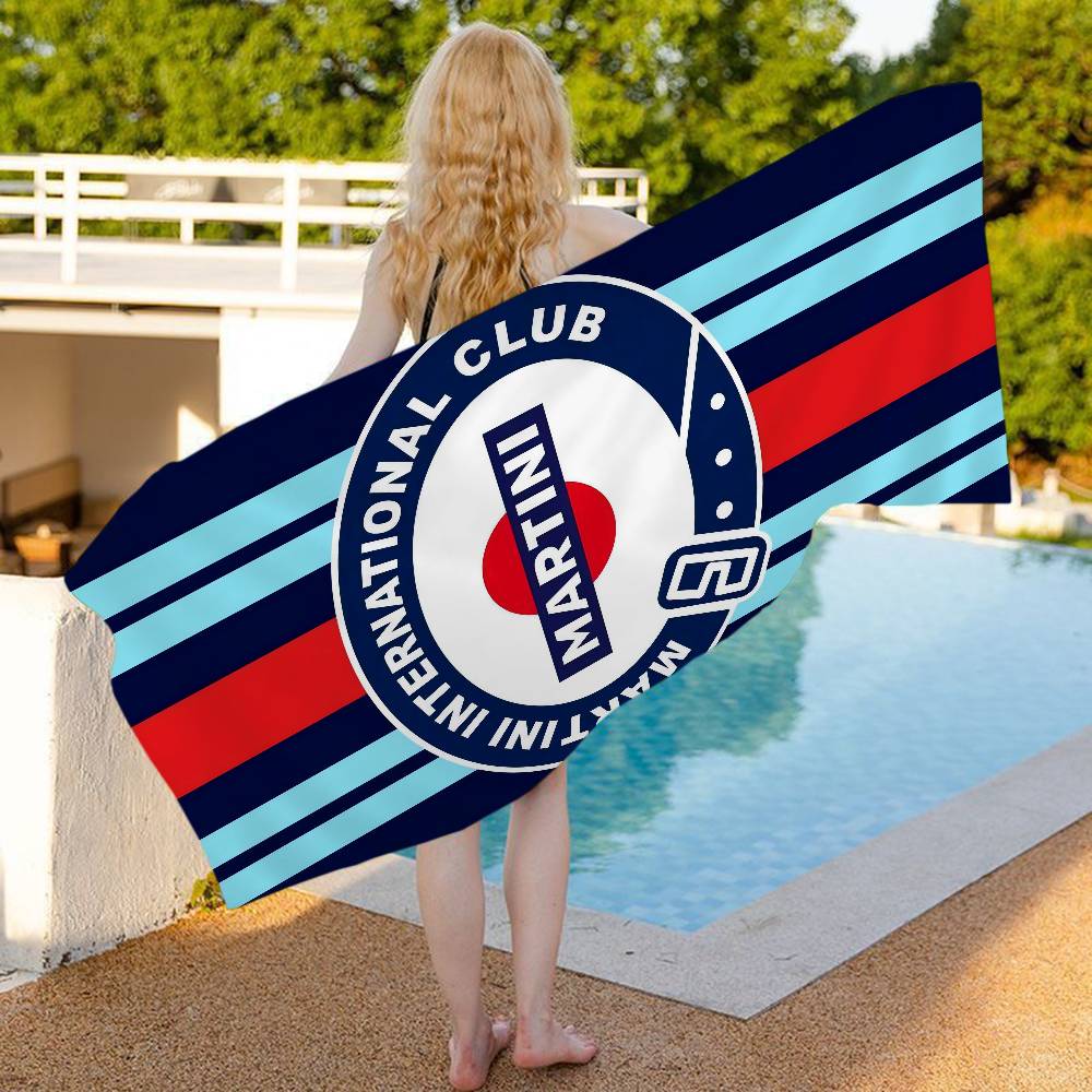 M-Martini Racing Logo Anime Beach Swimming Towel Soft Absorbent Washcloth Children's Gifts For Kids Travel Camping Gym
