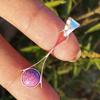 Ювелирные изделия ручной работы с фиолетовым бирюзовым драгоценным камнем из стерлингового серебра 925 пробы с покрытием