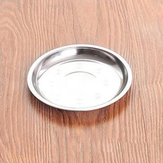 Fruit Tray Beautiful Fashionable Thickened Round Stackable Anti-fall Space-saving Stainless Steel Grill Plate Home Accessories
