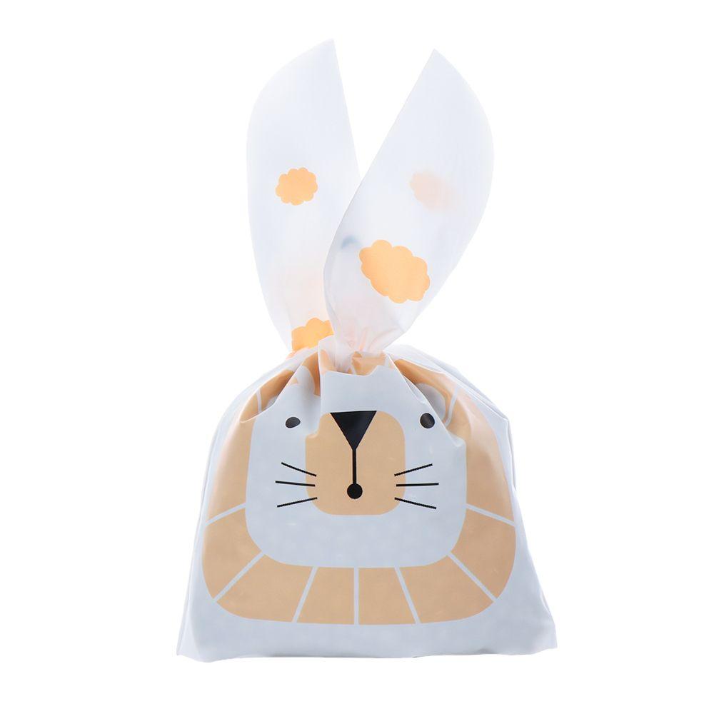 10 шт. Милые товары для вечеринки Пакет для печенья с кроличьими ушками Пакеты для печенья с кроликом Пакет для конфет с пасхальным кроликом