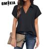 Solid Color Business Casual Women's Short-sleeved Shirt for Women