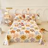 Fashionable Floral Style Bed Sheet Set 3Pcs 100% Cotton Thickened Bedding Set High Quality Soft Flat Sheet with 2 Pillowcases