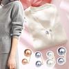 6Pcs Detachable Tighten Waist Button Clothing Accessories Waist Clip Elegant Pearl Brooch  Women