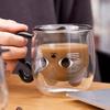 Стеклянные чашки для эспрессо, мультяшные чашки для воды с котиками, термокружки для кофе, подарок