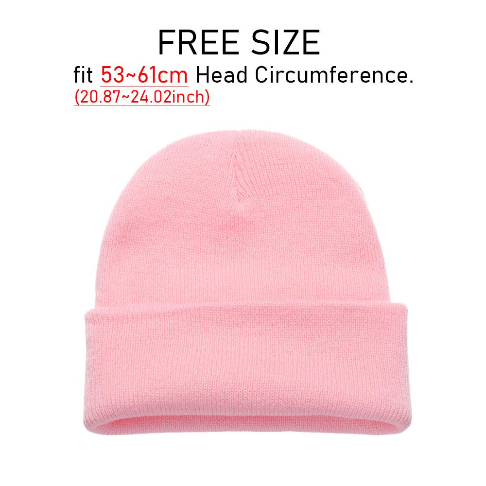 Ladies Casual Cap Solid Cute Winter Autumn Hats Knitted Beanies Warmer Bonnet Female Beanie Caps