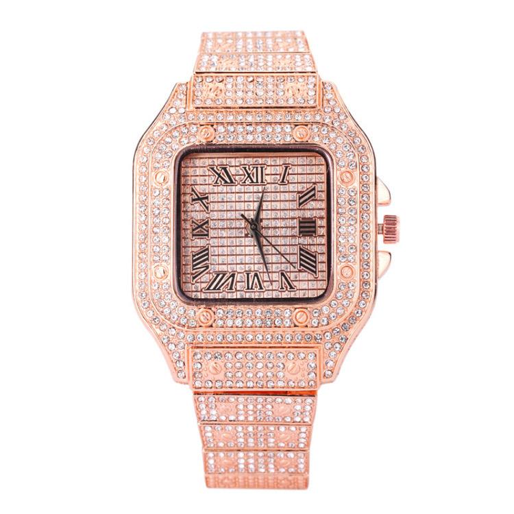 Luxury Full Drill SquareWomen's Watches Brand Ladies Quartz Wristwatch Classic Silver Simple Femme Steel Band Relogio