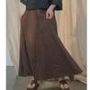 Johnature Women Vintage Solid Color Trumpet Skirts Elastic Waist Spring High Quality Original Casual Women Skirts