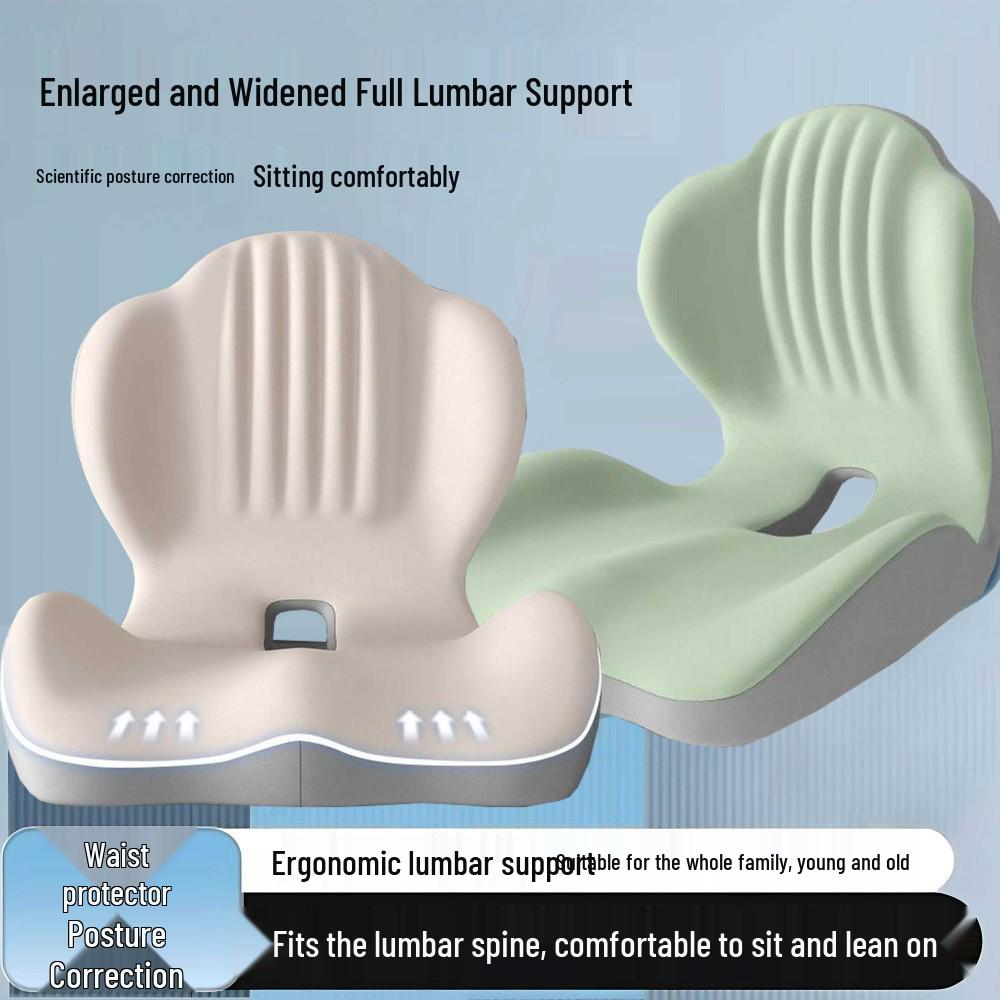Ergonomic Memory Foam Chair with Lumbar Support for Posture Correction and Pressure Relief