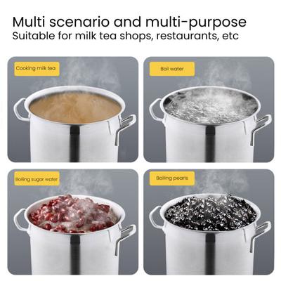 Кастрюля из нержавеющей стали с крышкой Большая коммерческая кастрюля для супа, рагу