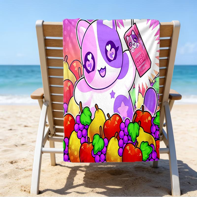 Ultra-Soft Beach Towel with Aphmau Theme,Ideal for Pool - Camping, Diving - Perfect Travel Essential, Vibrant Beach Towel.