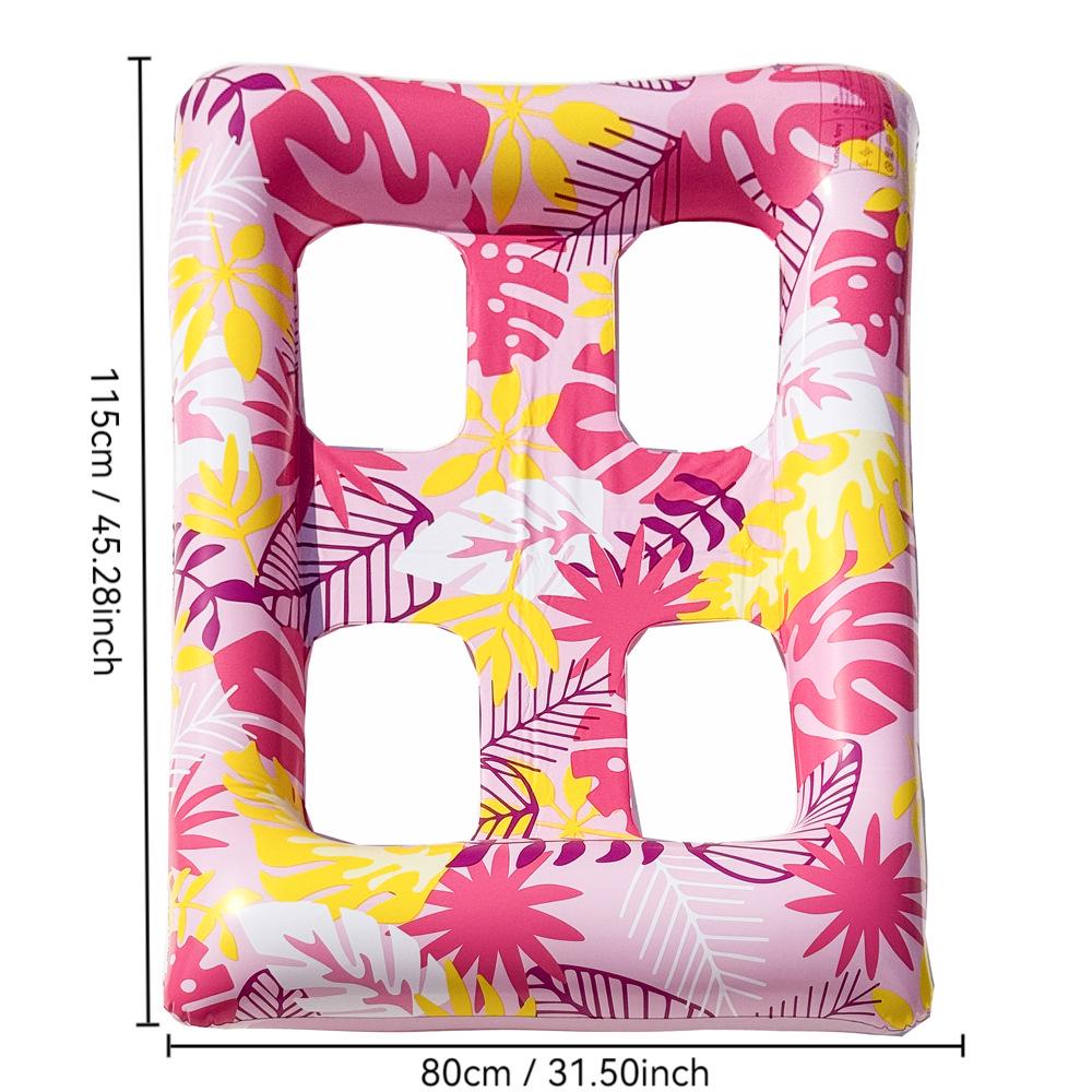 Mesh Backrest Recliner Inflatable Floating Chair with Sequin Design