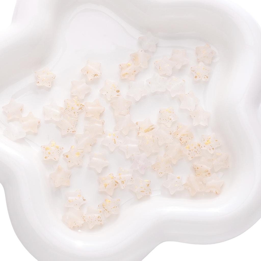 Бусины ручной работы 10*9 мм акриловые полупрозрачные цветные точки золотая пентаграмма самодельные украшения аксессуары ручная нить бусины сумка подвеска россыпью бусины