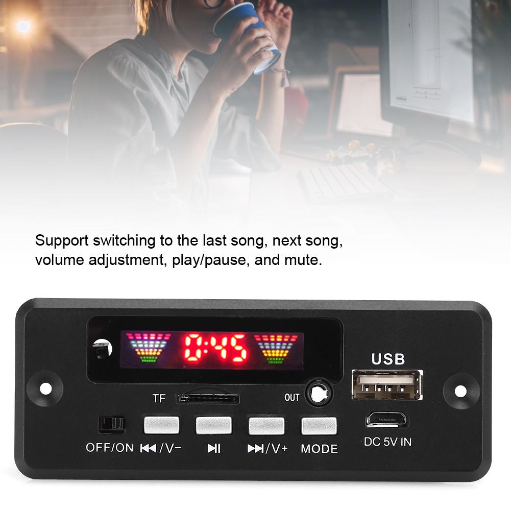 Модуль платы декодера аудио MP3 Bluetooth 5.0 с аксессуаром для динамика дистанционного управления