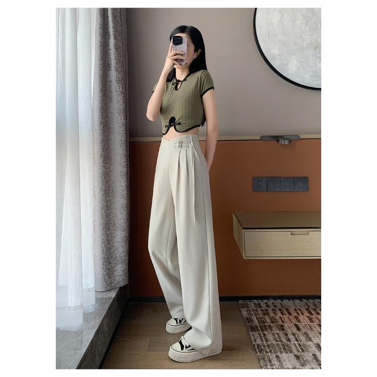 Стильные и удобные льняные широкие женские брюки с высокой талией, идеальные для лета